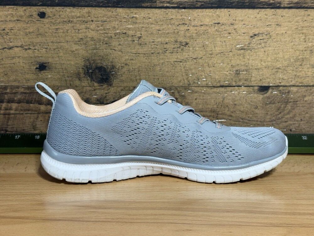 🔥Skechers Women's Virtue Slip On Comfort Walking Shoes Gray/Multi Coral 8.5 - Picture 9 of 9